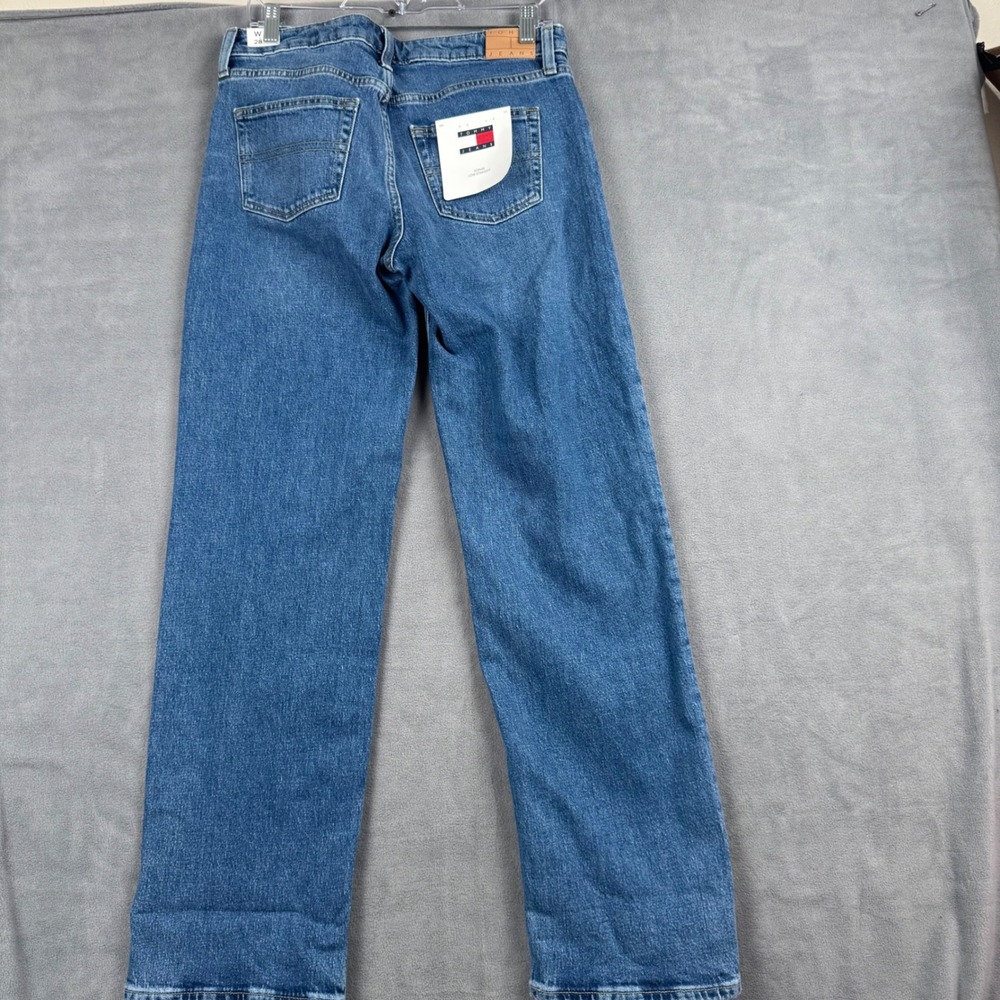 Tommy Jeans Sophie Low Straight Medium Wash Denim DW0DW19263 28x32 NWT - Picture 8 of 9